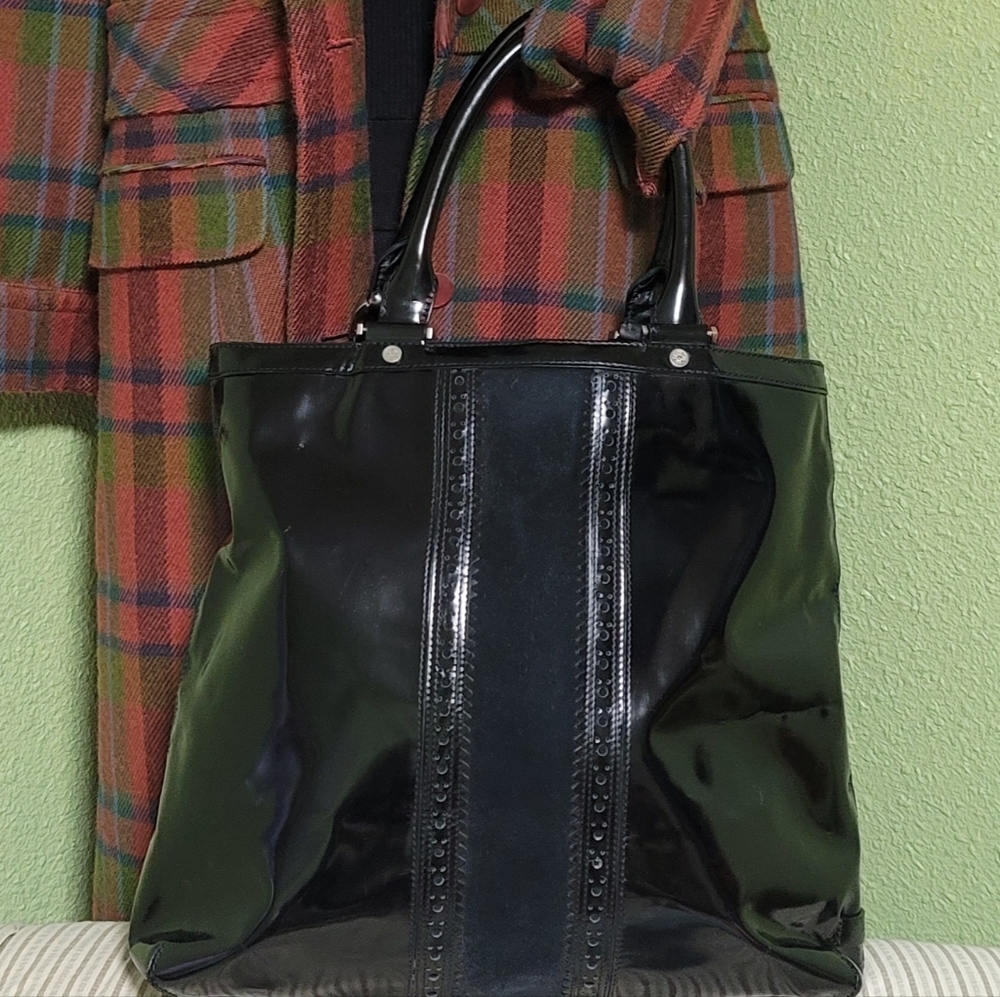 Cole Haan Patent Leather/Suede Tote/Shoulder Bag
